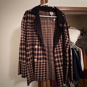 New Anne Klein preppy cardigan jacket . Size large